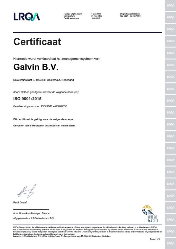 ISO certificaat 2023-2026